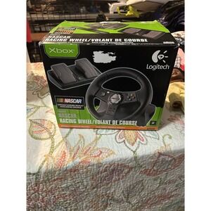 Logitech Drive FX Racing Wheel + Pedals for XBOX 360  NO POWER CORDtested